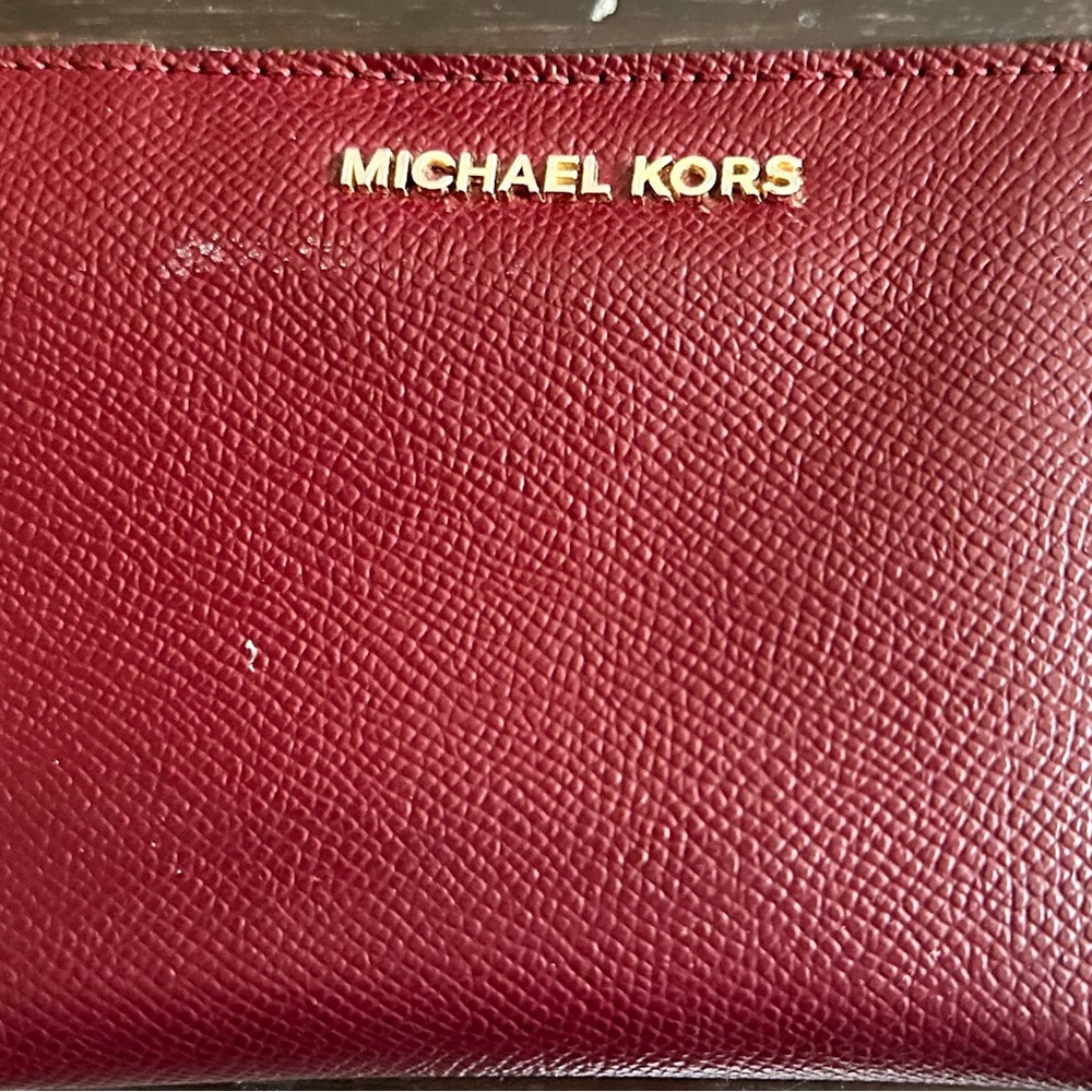 Michael Kors Burgundy Leather Accessory